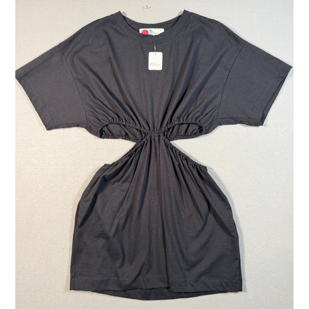 Free People Beach Dandelion Mini Dress - Black - Size M - NEW With Tags - Cotton